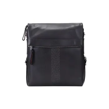 BALLY Cow Leather Shoulder Bag, Crossbody Bag Black