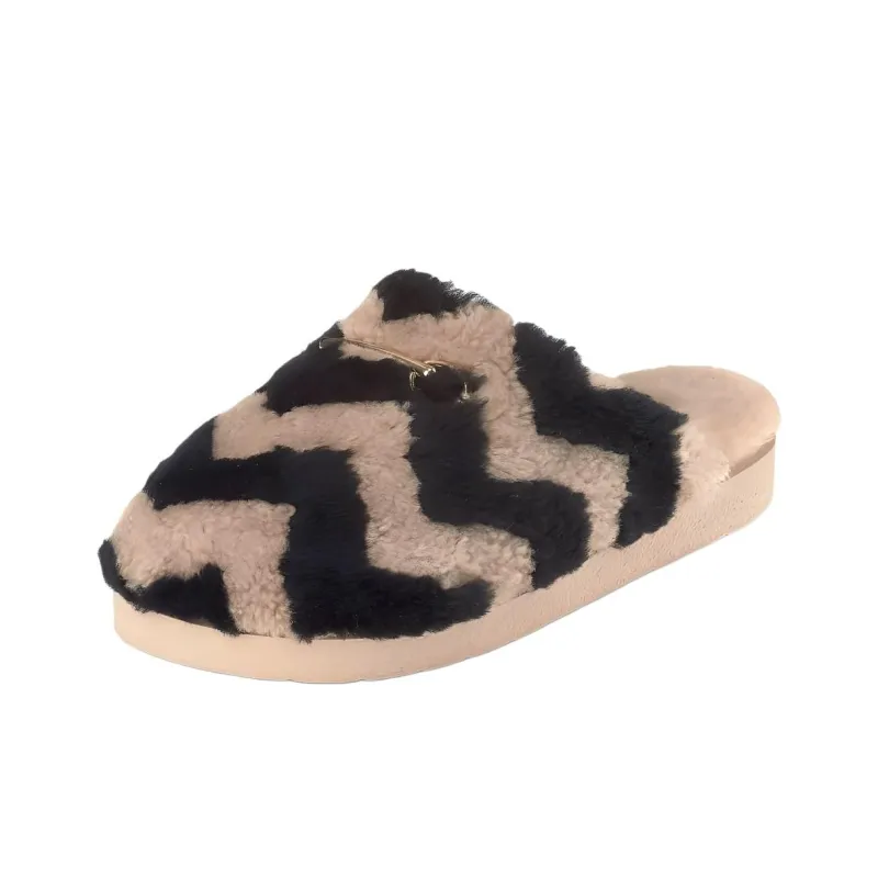Inuikii Wrap-toe Slippers Women's Brown Black-2