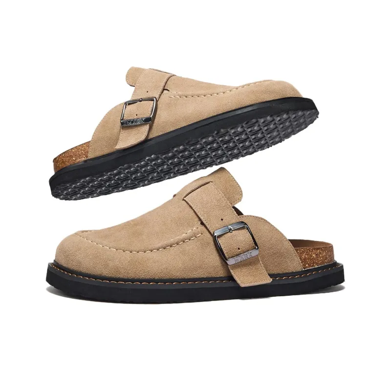 FAIRWHALE Foam Sole Wrap toe Slippers Men's Black-2