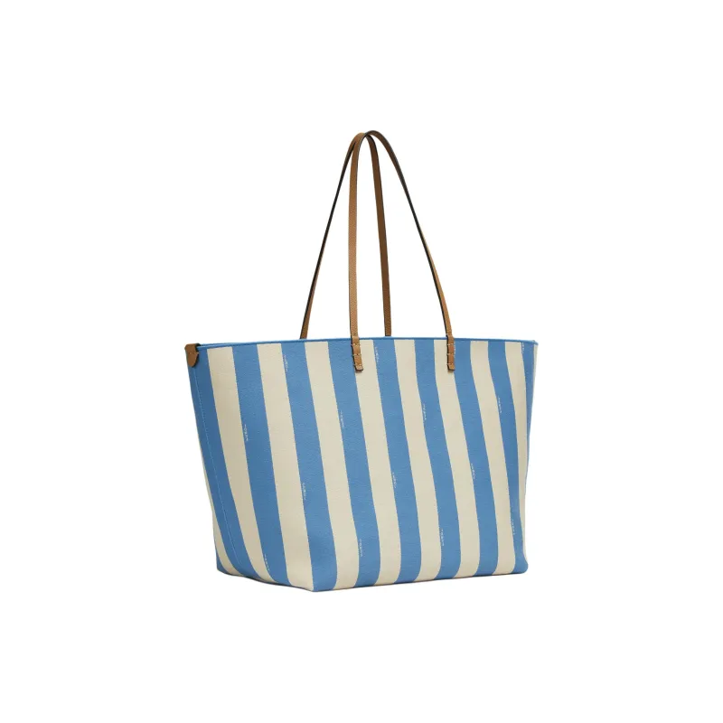 FENDI Jacquard Fabric Tote Bag Shopping Bag Handbag Large Size Women's Light Blue-2