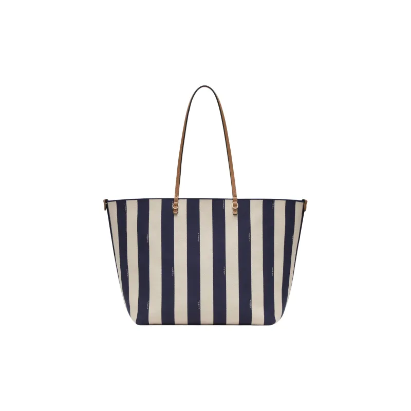 FENDI Jacquard Fabric Tote Bag, Shopping Bag, Handbag Large Size Women's Midnight Blue-3