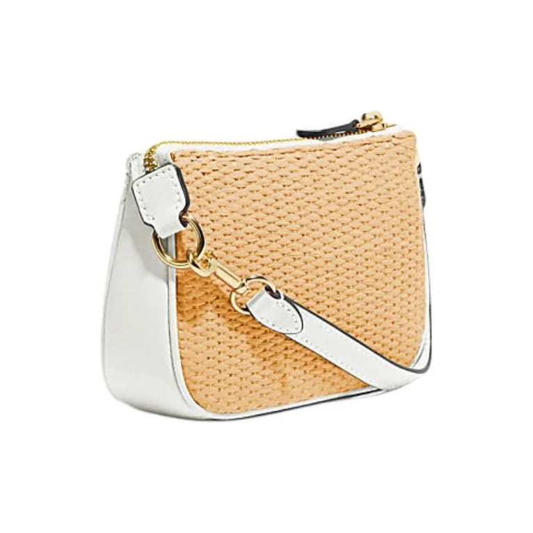 COACH Nolita Fabric Handbag, Shoulder Bag Trumpets Women's Ecru & Khaki-1