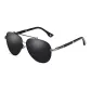 Silver Frame with Black Gray Lens