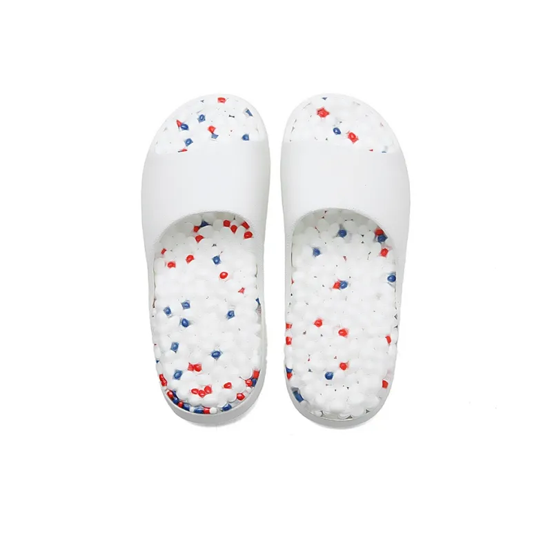 IVERSON Slip Resistant Odor Resistant Slide Slippers Unisex White-2