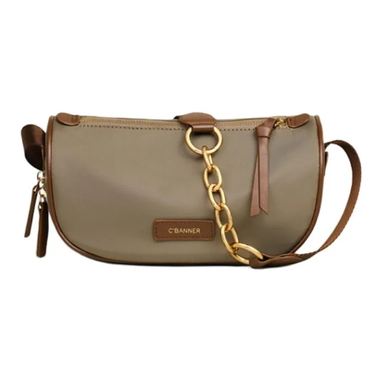 C°BANNER Fabric Pillow Bag Shoulder Bag Regular Women's Khaki-2