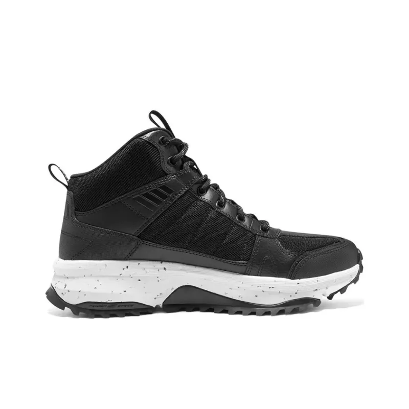 Skechers OUTDOOR MENS Cushioning, Slip Resistant, And Abrasion Resistant Mid Top Hiking Shoes Men's Black White-1
