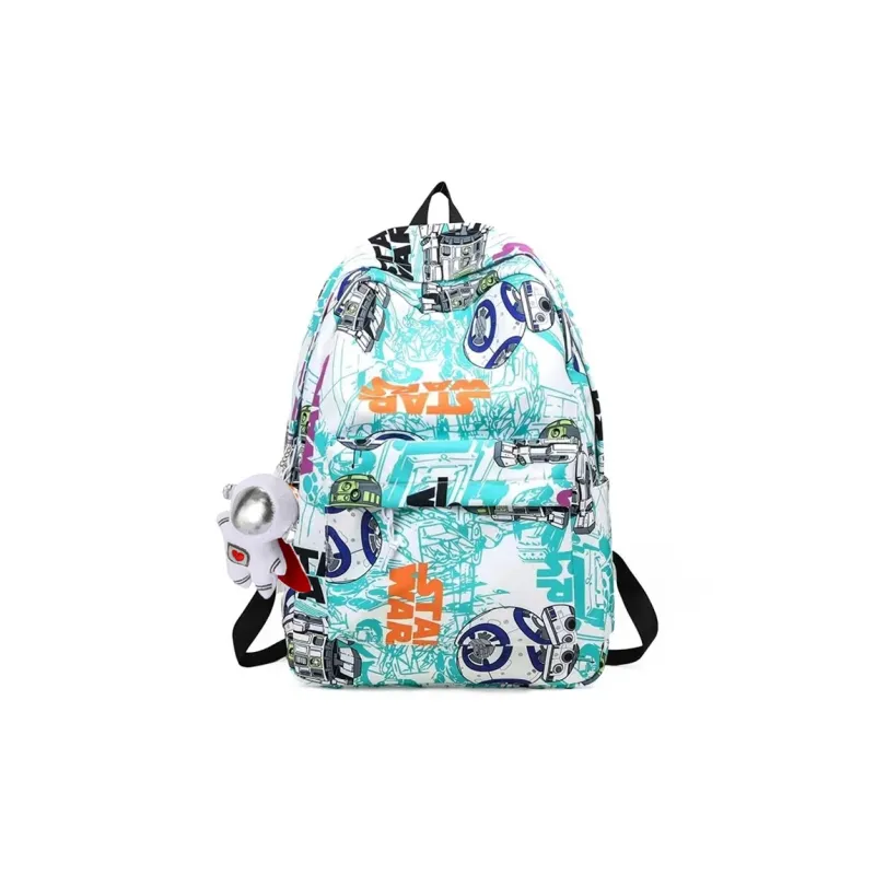 KAKAXI Nylon Backpack Unisex Black/Blue & White/Orange & White-30
