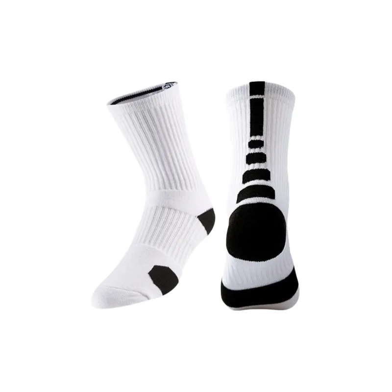 Brute Rabbit Basketball Socks Men's 1 Pack White Black-1