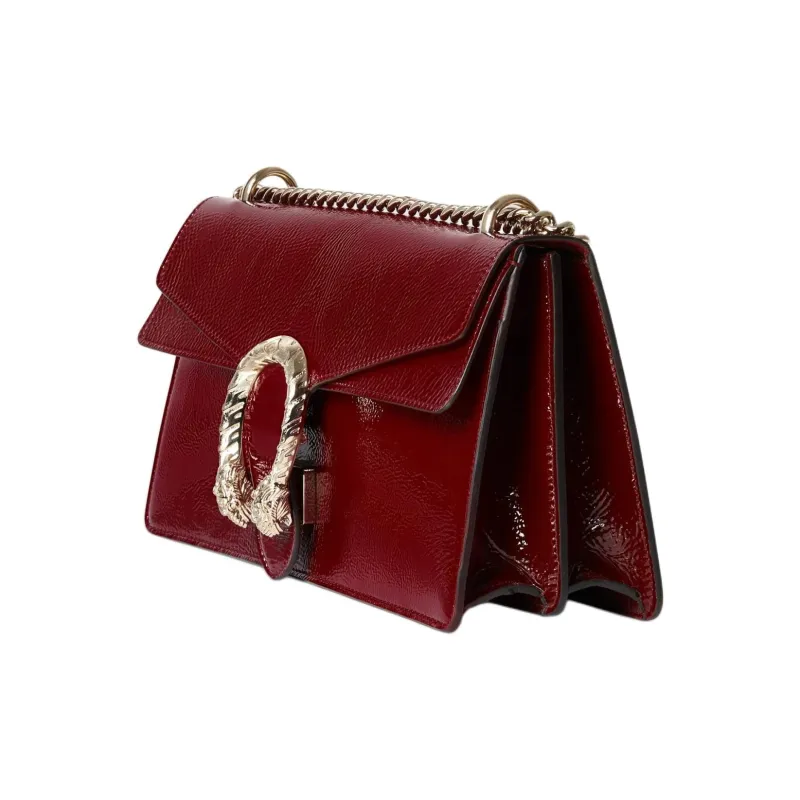 GUCCI Dionysus Patent Leather Crossbody Bag Shoulder Bag Women's Red-1