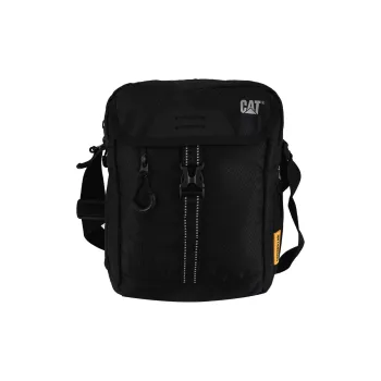 CAT Polyester Messenger Bag Shoulder Bag Crossbody Bag Medium Size Unisex Black