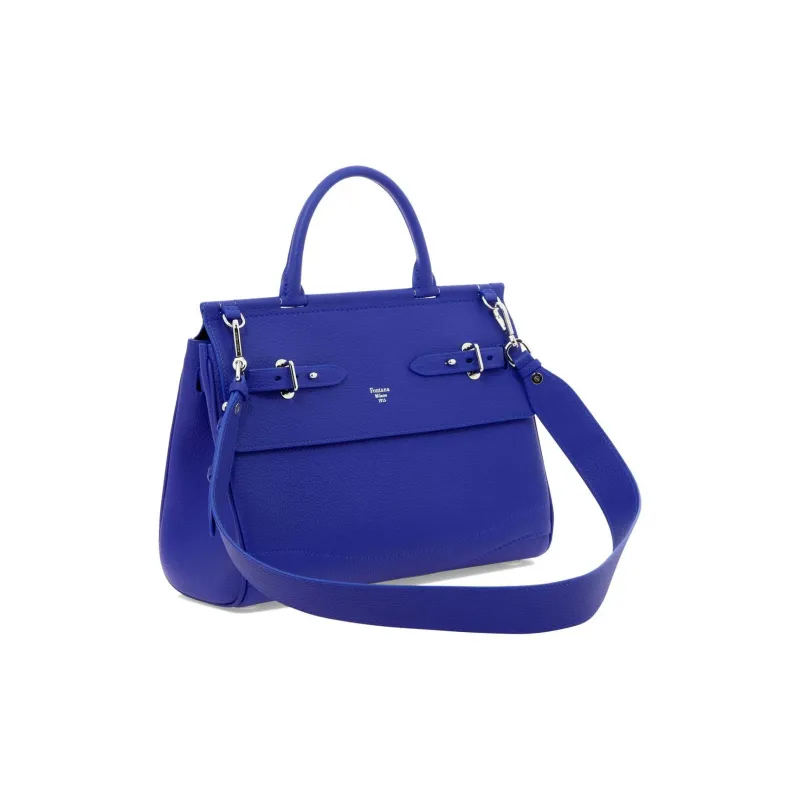 Fontana Milano 1915 Togo Leather Handbag Women's Blue-1