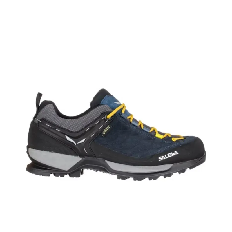 SALEWA Cushioning, Slip Resistant, Abrasion Resistant, Waterproof Low Top Hiking Shoes Men's Black Blue Yellow-1