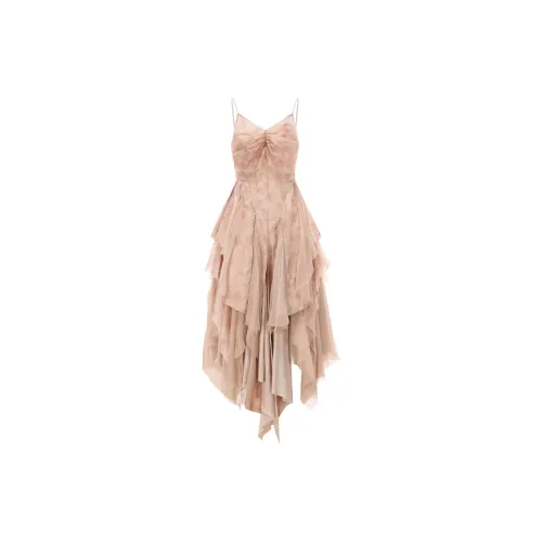 ELYWOOD Slip Dresses Women's Pink