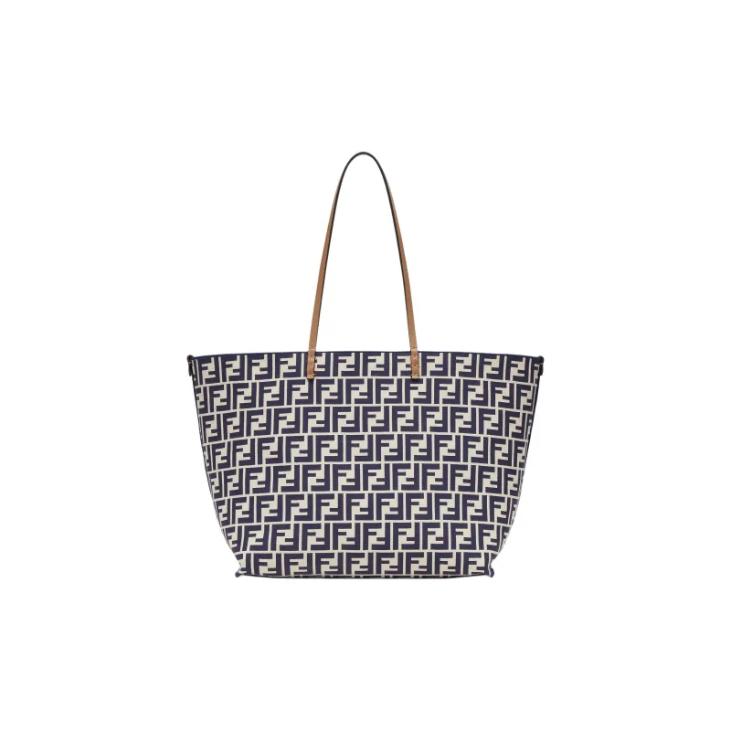 FENDI Jacquard Fabric Tote Bag, Shopping Bag, Handbag Large Size Women's Midnight Blue-1
