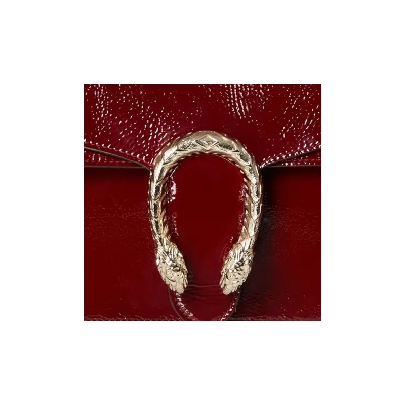 GUCCI Dionysus Patent Leather Crossbody Bag Shoulder Bag Women's Red-7
