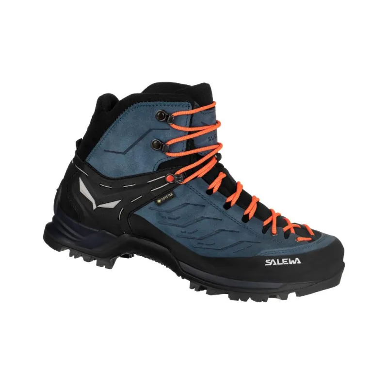 SALEWA GORE-TEX Anti-Slip And Wear-Resistant Water-Resistant Mid-Top Trekking Shoes Men's Blue-1