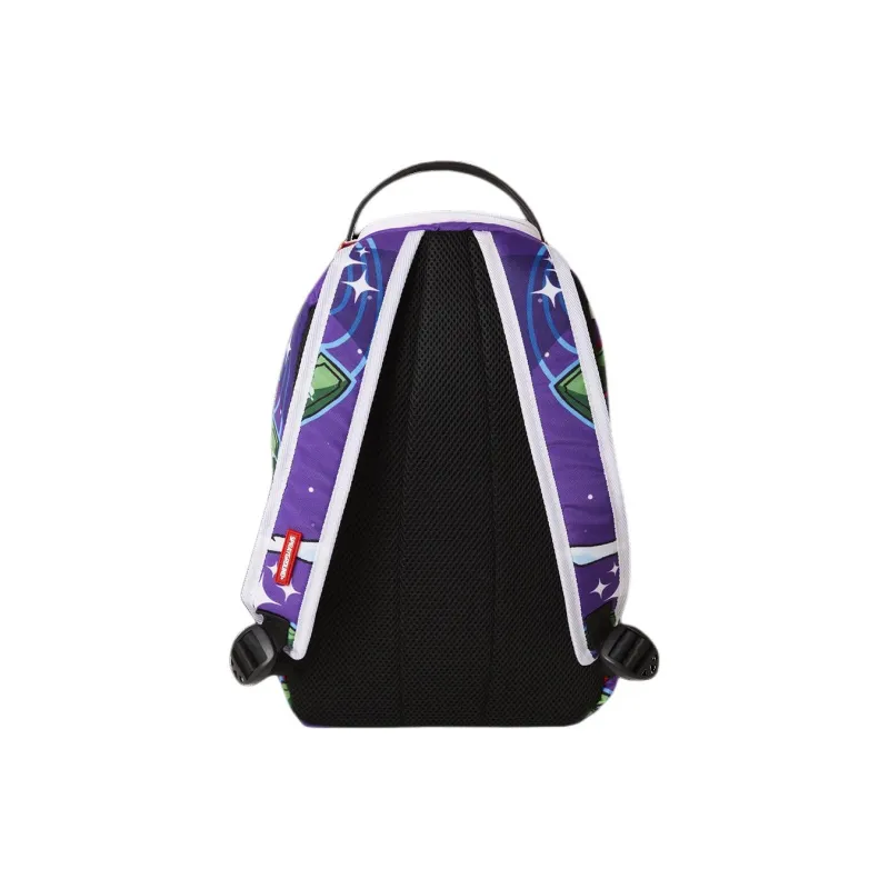 SPRAYGROUND Fabric Backpack Mini Unisex Yellow Purple-4