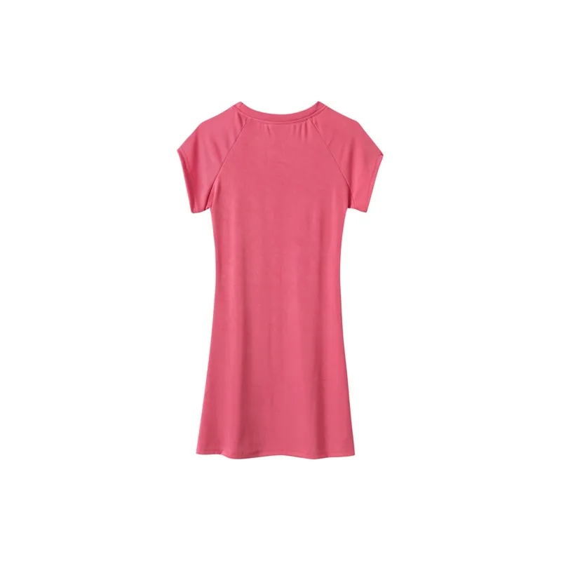 MRR&CO. Short Sleeved Dress Women's Raspberry Pink-1