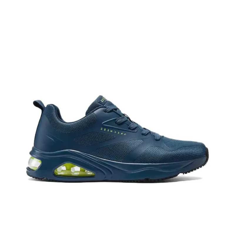 Skechers Street Breathable And Wear resistant Low Top Air Cushion Casual Running Shoes Men's Blue-1