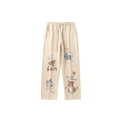 LAMLICKA Casual Pants Unisex Khaki