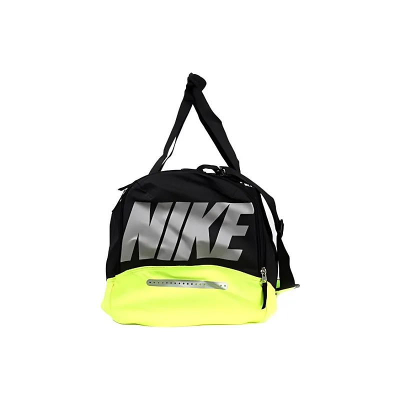Nike Polyester Backpack Bucket Bag One Shoulder Gym Bag Medium Size Unisex Black Green-3