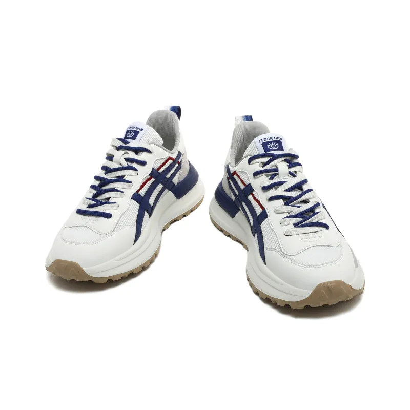 CEDAR HAN Casual Shoes Unisex Low Top White/Red/Blue/Gray-3
