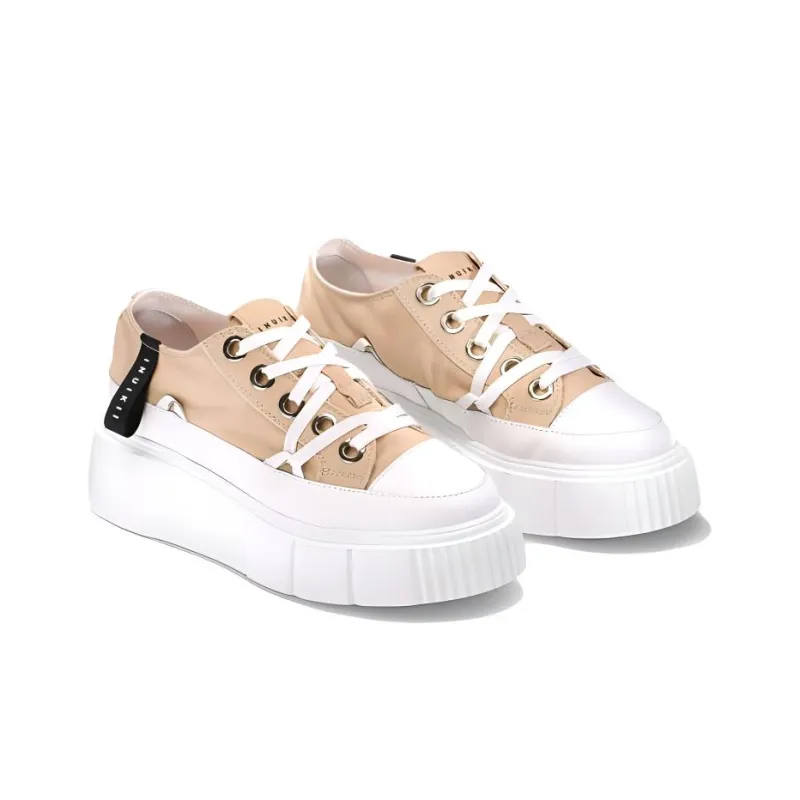 Inuikii Matilda Low-Top Canvas Shoes Women's Beige-2