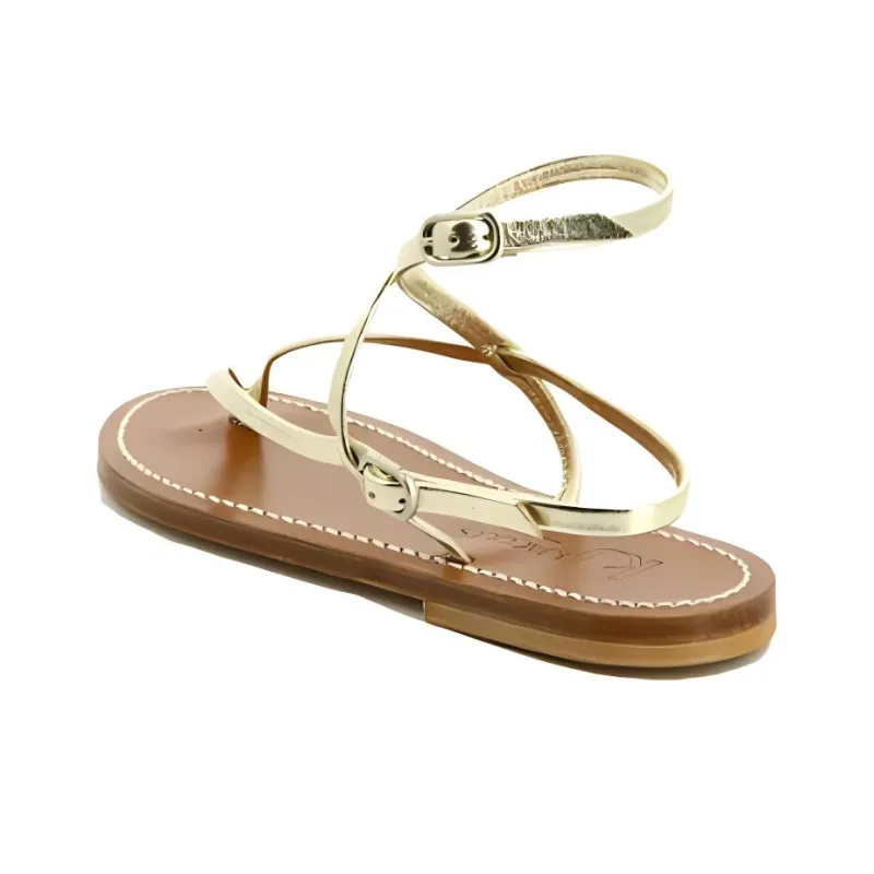 K Jacques St Tropez Strap Sandals Women's Gold-3
