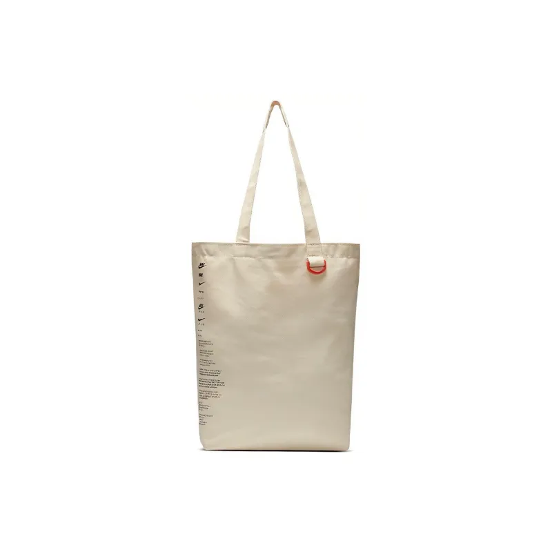 Nike Heritage Cotton Tote Bag Shopping Bag Handbag Regular Unisex Orange Natural-1