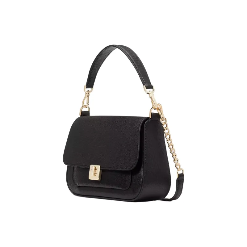 Kate Spade Grain Leather Handbag, Shoulder Bag, Crossbody Bag Women's Black-1