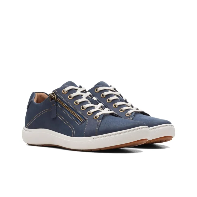 Clarks Wear-Resistant Slip-Resistant Low-Top Skateboard Shoes Women's Marine Blue-2