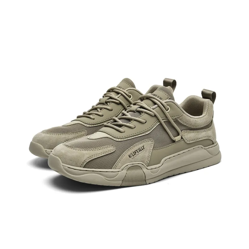 HLA Men's Shoes New Arrival Vintage Breathable Mesh Casual Shoes Men's Platform Versatile Athletic Shoes-9
