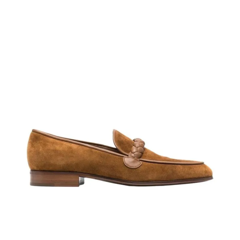GIANVITO ROSSI Massimo Loafers Men's Chestnut Brown-1