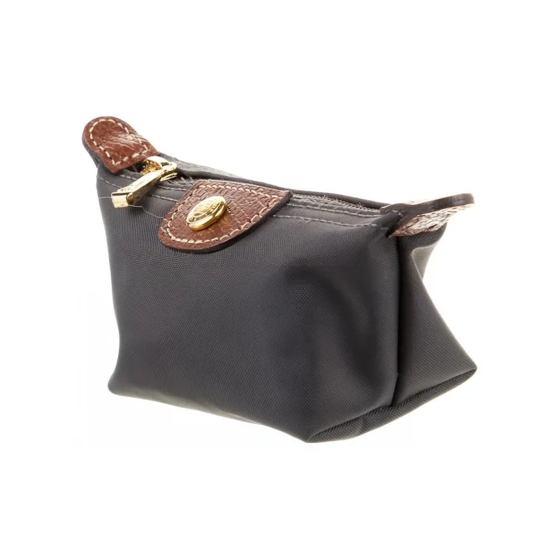 LONGCHAMP Le Pliage Canvas Clutch Coin Purse Mini Women's Gray-3