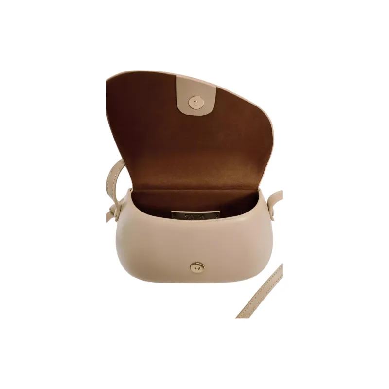 ZARA Polyurethane Shoulder Bag Crossbody Bag Small Size Women's White-4