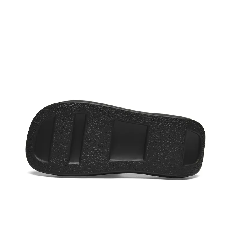 Cabbeen EVA Cut-Out Quiet Slip-Resistant Slide Slippers Men's White-4