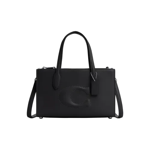 COACH Premium Calfskin Shoulder Bag Crossbody Bag Handbag Medium Size Women's Black