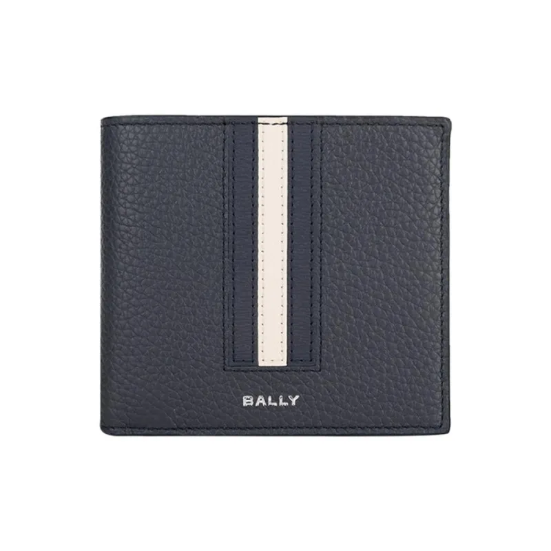 BALLY Calfskin Card Clip Wallets Men's Black-0