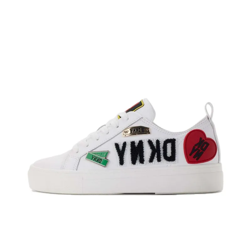 DKNY COREEN CITY Low-Top Skateboard Shoes Women's White-0