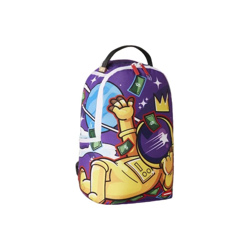 SPRAYGROUND Fabric Backpack Mini Unisex Yellow Purple-1