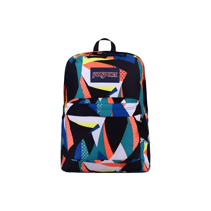 JanSport Polyester Backpack Unisex Multicolor/Green/Black/Graphite Gray/Marine Blue-0