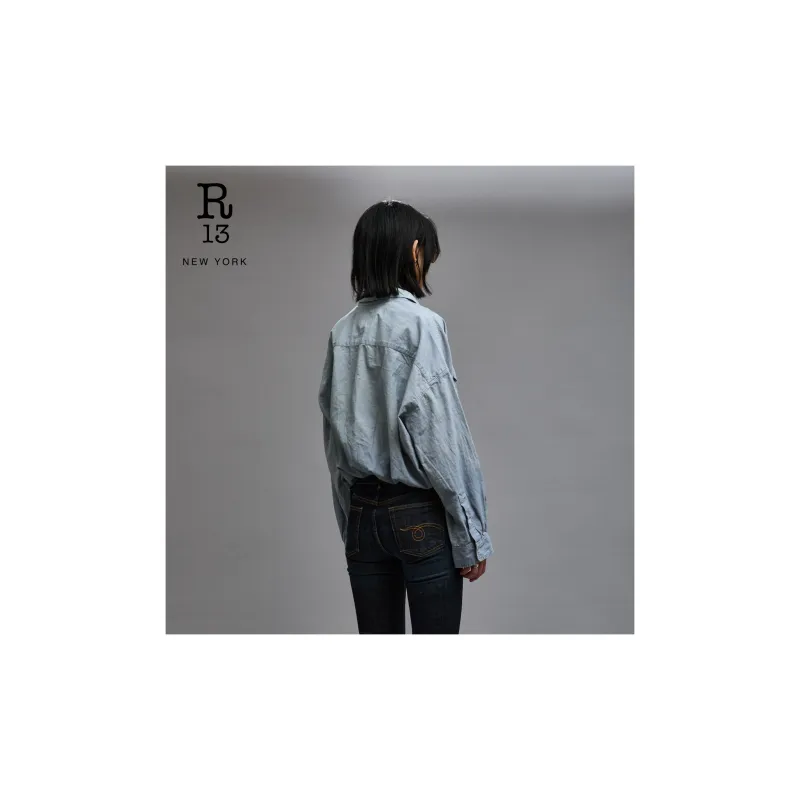 R13 SS24 Shirt Women's Vintage Blue-6