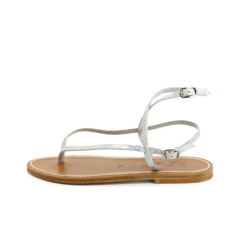 K Jacques St Tropez Strap Sandals Women's Silver-0
