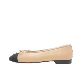 CHANEL Casual Single Shoes Women's Beige