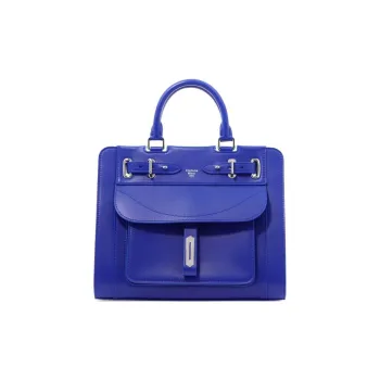 Fontana Milano 1915 Cow Leather Handbag Women's Blue