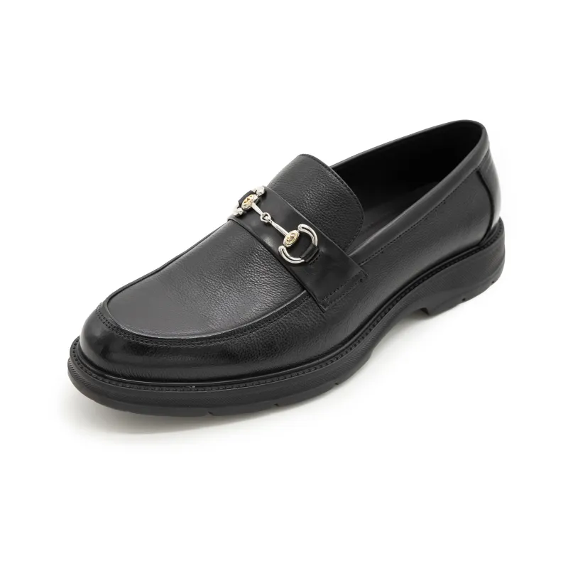 Satchi Casual Leather Slip on Shoes Men's Black-1