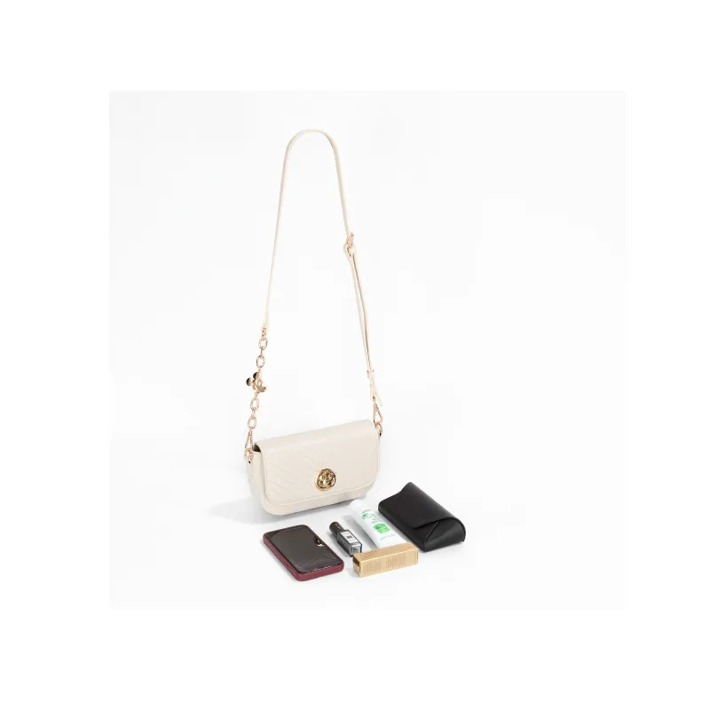 Disney PU Small Square Bag, Crossbody Bag, Shoulder Bag Medium Size Women's White/Black-5