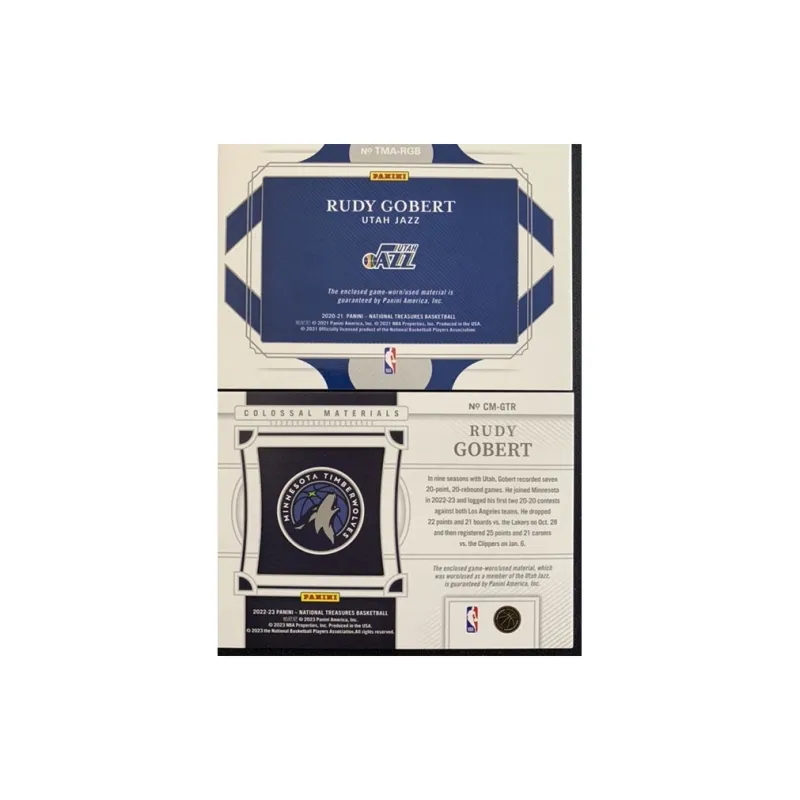 PANINI Gobert Player Card, Card Product Access Sports Cards 2 Pcs-1