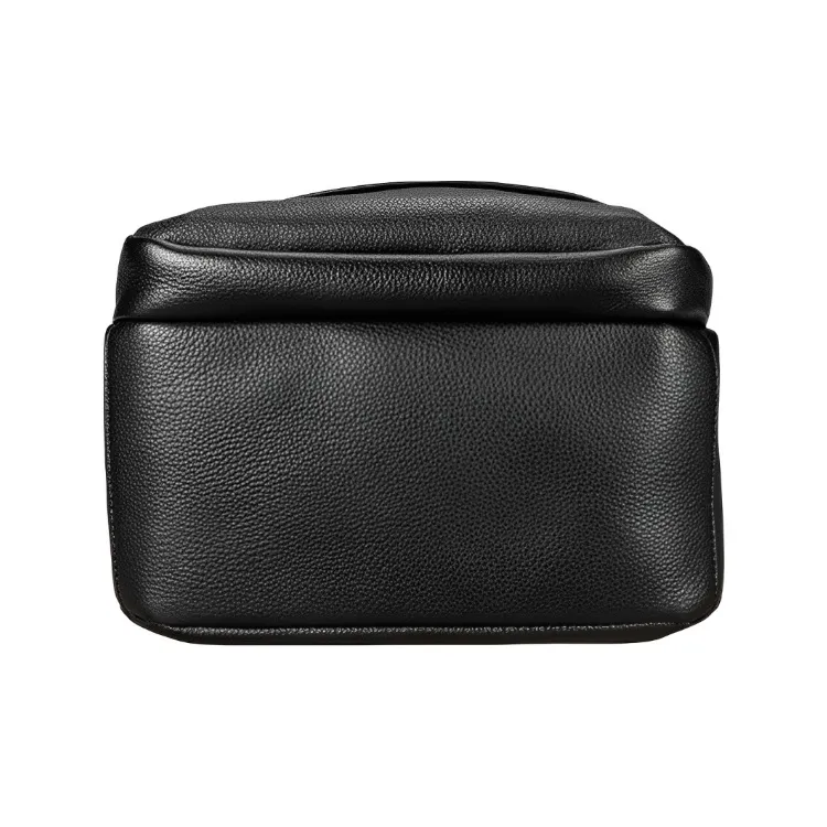 CMLZIUA Top Grain Cow Leather Backpack Regular Unisex Black-4
