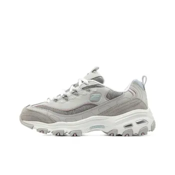 Skechers DLITES WOMEN Cushioning Low Top Chunky Sneakers Women's Gray Pink
